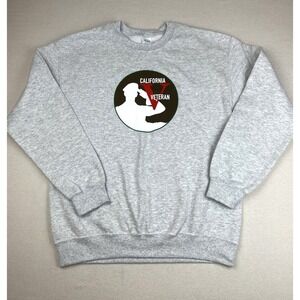 California Veteran Sweatshirt Medium‎ Military USA Vet Gray Crew Neck NWOT